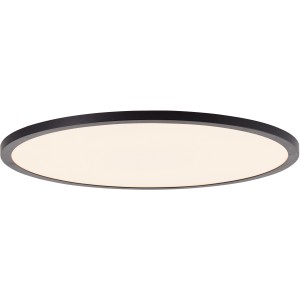 Schwarzes, dimmbares LED Deckenpaneel Tuco, 50 cm, für Innenräume. Deckenleuchte mit CCT Technologie.