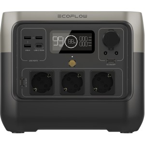 EcoFlow River 2 Pro Powerstation mit 768 Wh Akkukapazität und diversen Anschlüssen.