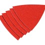 LUX Schleifauflagen für Dreieckschleifer, 96 mm, K80, 5er-Set, rot.