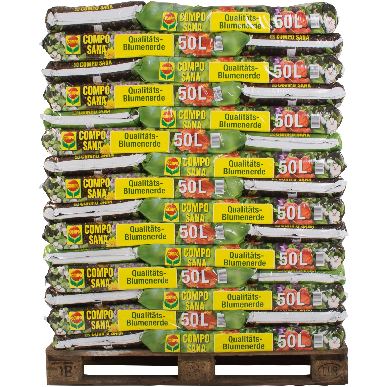 Compo Sana QualitätsBlumenerde 2.250 l (45 x 50 l) 1 Palette kaufen