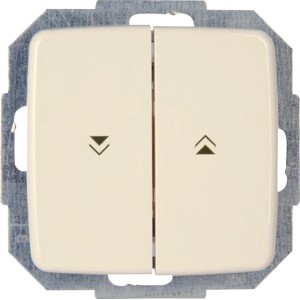 Kopp Jalousieschalter Rivo, cremeweiß, für Rollladensteuerung.