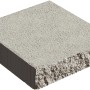 Häusler Abdeckstein Tegel-Grau, 25x25x7 cm für Trockenstützmauer, Beton mit Felsstruktur.