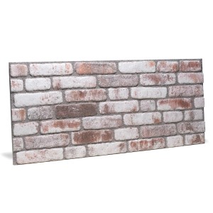Rebel of Styles Verblender UltraLight Loft HD, 120x50 cm, weiß-braun, in Backsteinoptik.