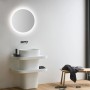 DSK Design LED-Lichtspiegel Bright Circle, Ø 50 cm, im modernen Badezimmer.