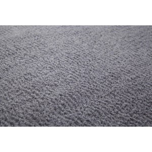 Detailaufnahme: Silberner Lalee Teppich Velluto, Kurzflorteppich mit weicher Haptik, 160x230 cm.