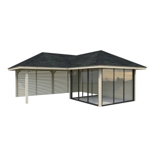 Palmako Pavillon Bianca Set211 Slide Naturbelassen 588 cm x 588 cm FSC®