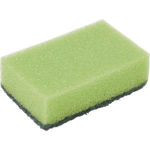 Topfschwamm, 2-lagig, grün/schwarz, 10er-Pack für Küche & Haushalt.