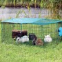 Trixie Freilaufgehege Natura mit Netz für Jungtiere und Kaninchen im Garten.