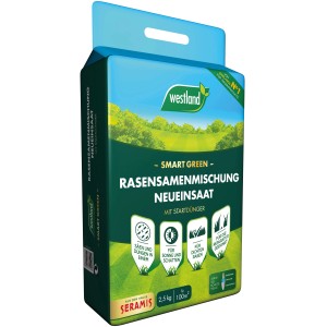 Westland Rasensamen Smart Green, 2,5 kg Packung für 100 m², zur Rasen-Neusaat und Reparatur.