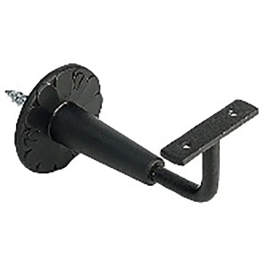 Schwarze Handlaufkonsole mit Rosette, 2er Set Handlauf Zubehör für die Wandmontage.