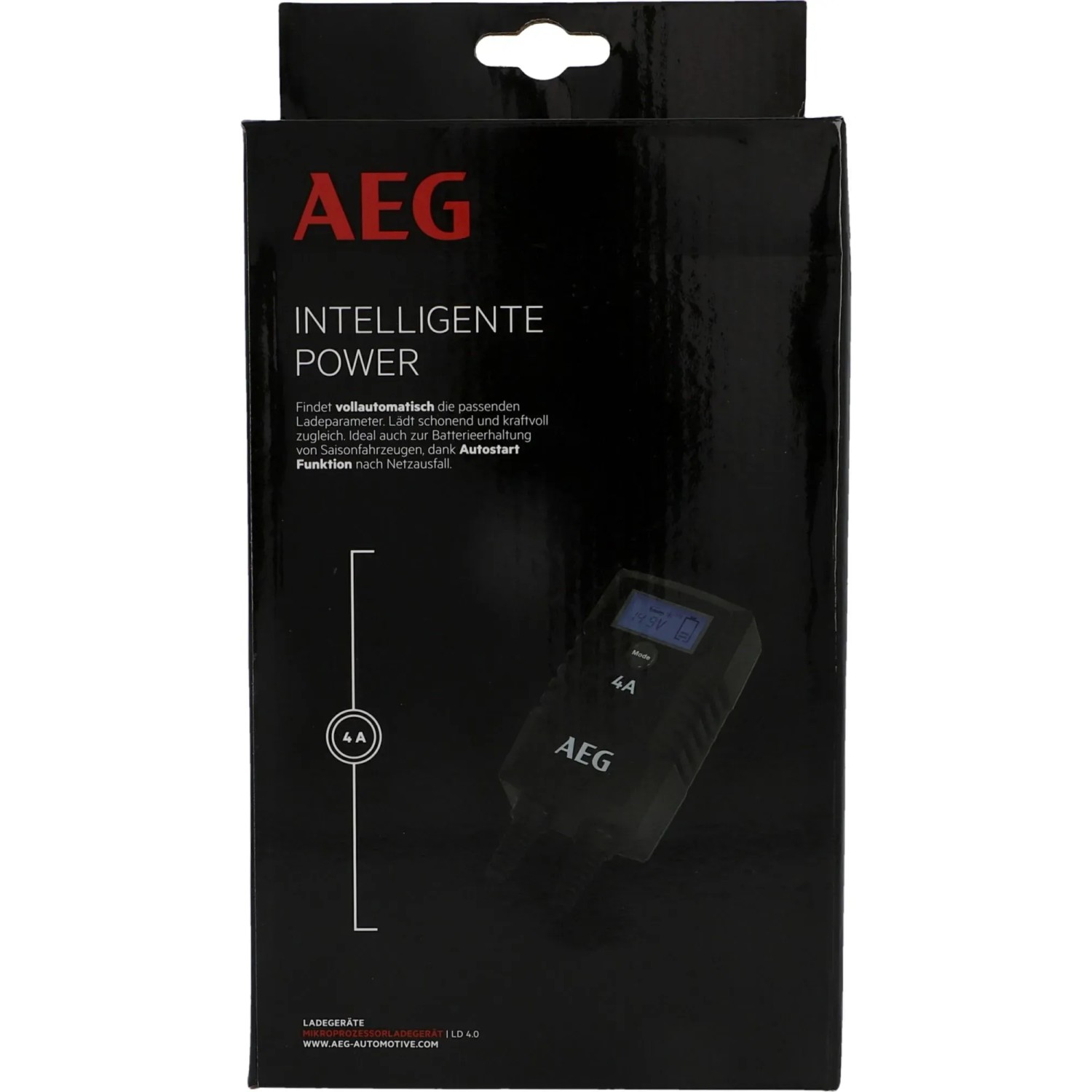 AEG LD 4 Mikroprozessor-Ladegerät in Originalverpackung. Autoelektrik für 6V/12V Batterien.
