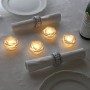 4er Set LED Deko Rosen in Weiß, stimmungsvolle Tischdeko mit Timer.