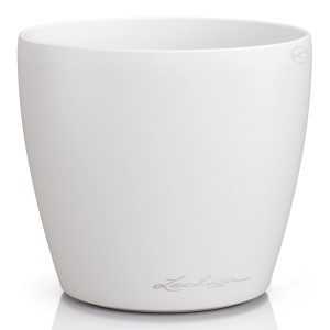 Weißer Lechuza Classico Color Pflanztopf, 13 cm Durchmesser, für Zimmerpflanzen.
