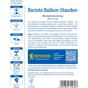 Kiepenkerl Saatgut Blumenmischung Baristo Balkon-Stauden