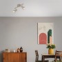 Briloner LED-Spot, 2er, Nickel matt, Deckenleuchte mit zwei schwenkbaren Strahlern.