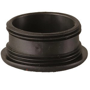 Schwarzer Kirchhoff Gewindenippel 51(2)x48 mm für Siphonabgang.