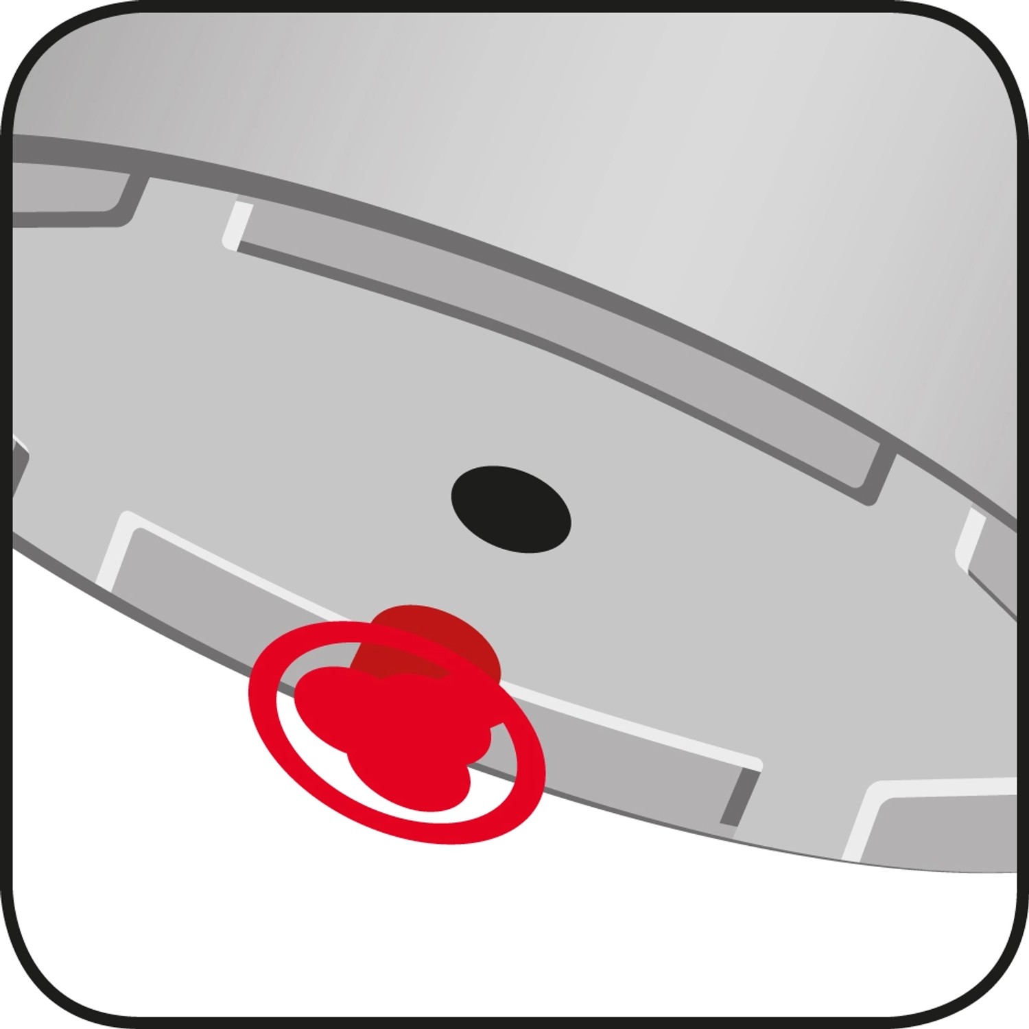 Detailaufnahme: Wasserablauf mit rotem Verschluss der Scheurich Jardiniere Wave Globe Pflanzschale.