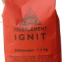 IGNIT Feuerzement 2 kg im roten Sack, geeignet für Öfen, Kamine und mehr.