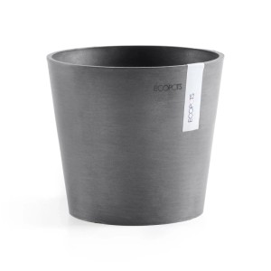 Ecopots Pflanztopf Amsterdam Ø 17 cm x 15 cm Grau