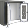 Biohort Türpaket für WoodStock 230, Quarzgrau-Metallic, mit Drehgriff-Zylinderschloss.