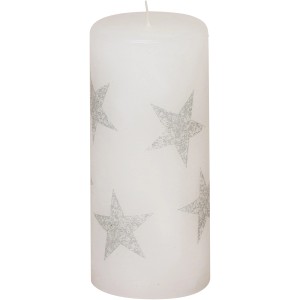 Stumpenkerze Multistern 150/68 mm Weiß