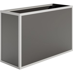 KGT Aluminium-Hochbeet 130 mit Profilsystem, pressblank, 1,21x0,45m. Ideal für Garten & Terrasse.