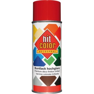 Hitcolor Sprühlack Karminrot, hochglänzend, 400ml Dose für Buntlack-Sprays.