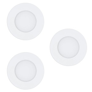 3er Set Eglo LED-Einbauleuchten Fueva-Z, weiß, Tunable White und RGB, smarte Steuerung.