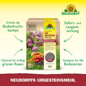 Neudorff Urgesteins-Mehl 2,5kg Sack: Bodenhilfsstoff für gesunde Pflanzen und zur Bodenverbesserung.
