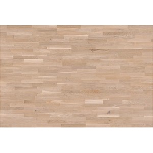 Parador Parkett Basic Eiche Mattlack Weiß, Schiffsbodenoptik. Helle, matte Holzoberfläche.