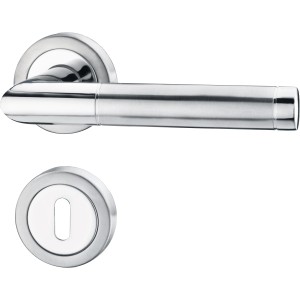 AnsaPro Kinzig Rosettengarnitur aus Edelstahl für Zimmertüren.