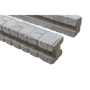 Betonzaun-Zwischenpfosten Klassik-Stein, 275 cm, für Sichtschutzzäune.