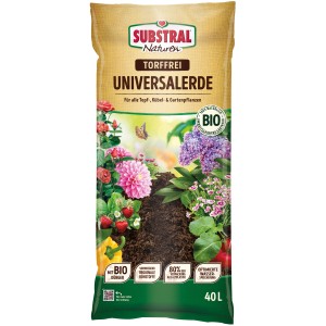 Sack Substral Naturen Universalerde Bio, torffrei, 40L. Blumenerde für Garten- und Kübelpflanzen.