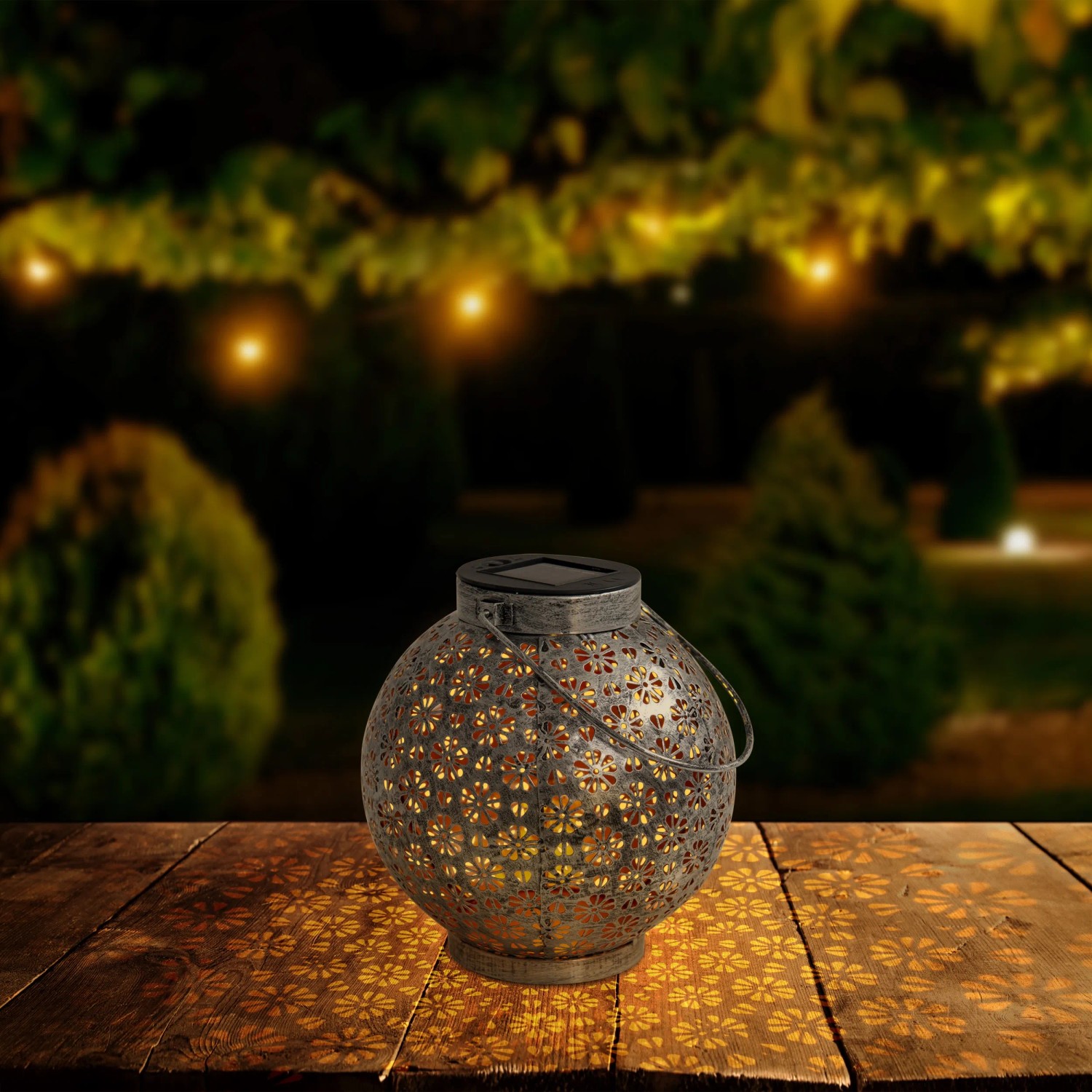Näve LED-Deko-Solarleuchte Silber 2er-Set 18 cm kaufen bei OBI