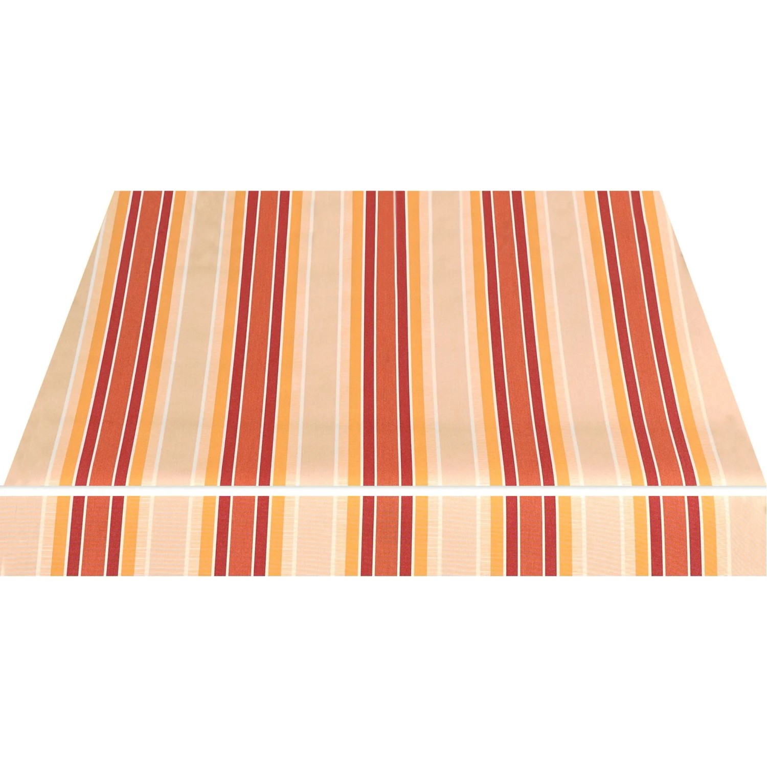 Spettmann Fallarmmarkise Line, 200x150 cm, gelb-orange-rot gestreift.