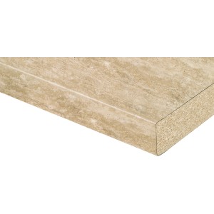 Kaindl Arbeitsplatte Tibur, 90 cm breit, Steindekor, Detailansicht.