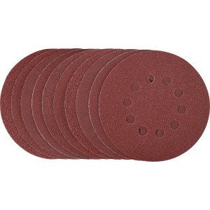 10 LUX Schleifscheiben für Trockenbauschleifer TBS-1050, verschiedene Körnungen, mit Löchern.