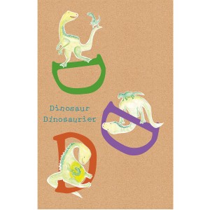 Komar Wandbild ABC Animal D 50x70 cm mit Dinosaurier-Motiv für Kinder.