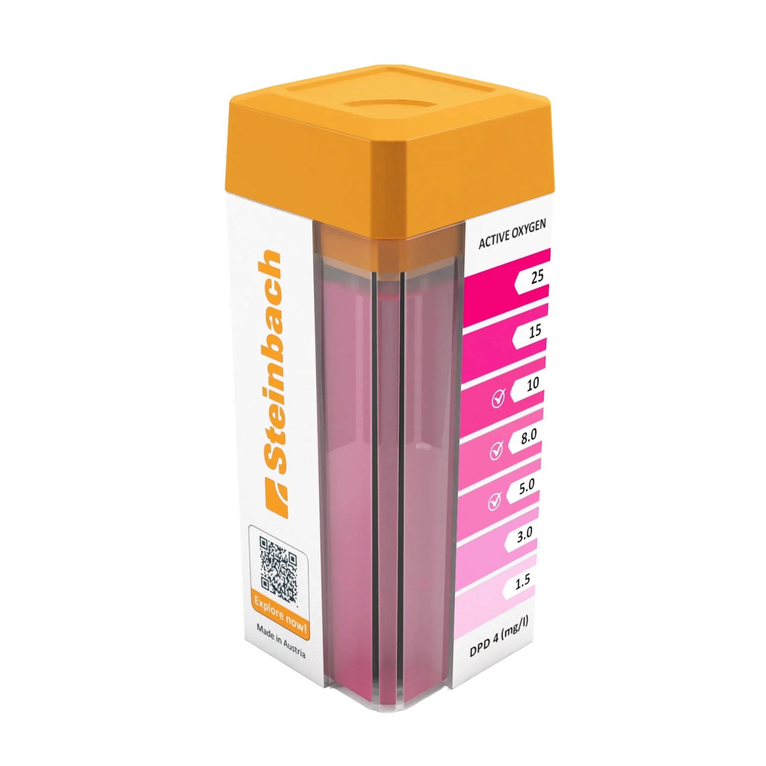 Steinbach Testkit für pH-Wert und Sauerstoff, 20 Tabletten je Sorte, zur Poolreinigung.