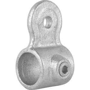 Gelenkstück Teil B, silber verzinkt, für 2,7 cm Stahlrohre zum Möbelbau.