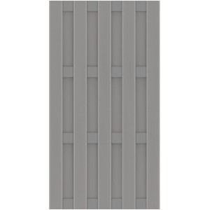 Sichtschutzelement Jumbo WPC Grau Alu-Riegel 179 cm x 95 cm