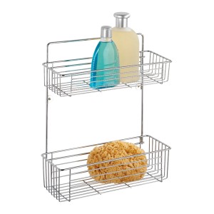 Wenko Wandregal Avesta mit 2 Ablagen aus Chrom, zur Aufbewahrung von Badutensilien.