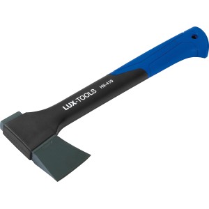 LUX Beil Professional, 33,5 cm, 410 g, Axt zum Holz spalten mit blau-schwarzem Fiberglas-Stiel.