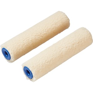 2er-Set LUX Filzwalze, 10 cm, für Lacke und Farben. Farbwalze mit guter Farbaufnahme.