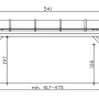 Technische Zeichnung: Skan Holz Terrassenüberdachung Sanremo, 541x300 cm, Leimholz weiß, Maße
