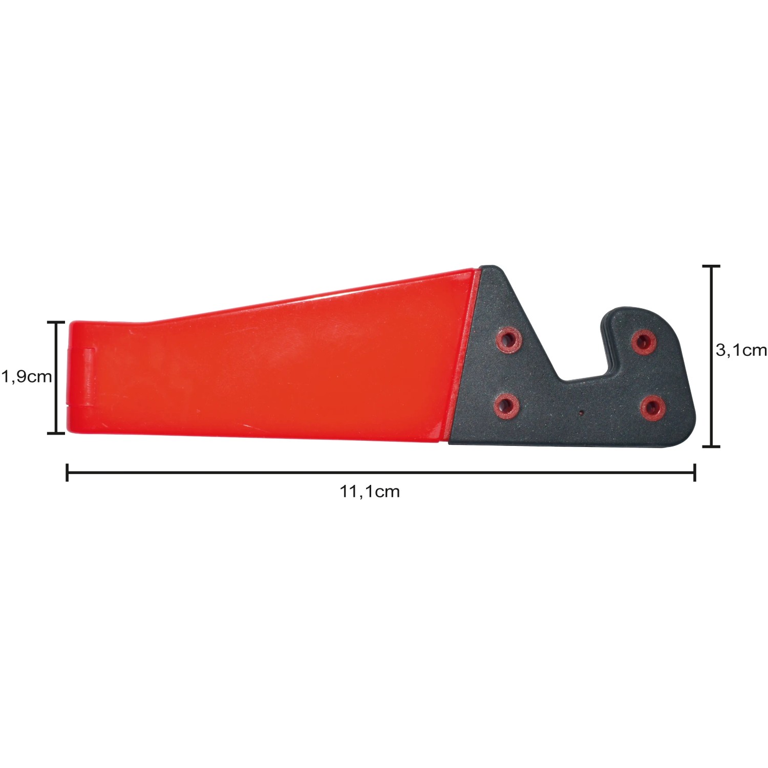 Smartphone Halter, 4-fach sortiert, rot/schwarz, zusammenfaltbar für Handy-Zubehör.
