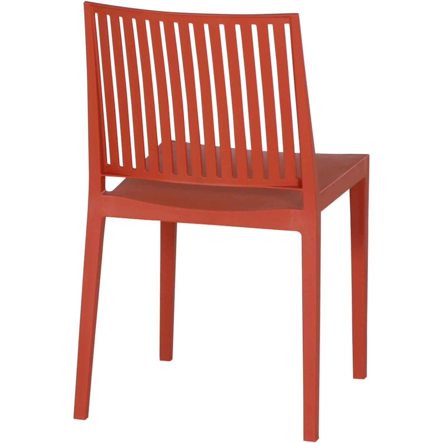 Siena Garden Stapelstuhl Lane, Brick, Gartenstuhl aus Kunststoff mit Rückenlehne.