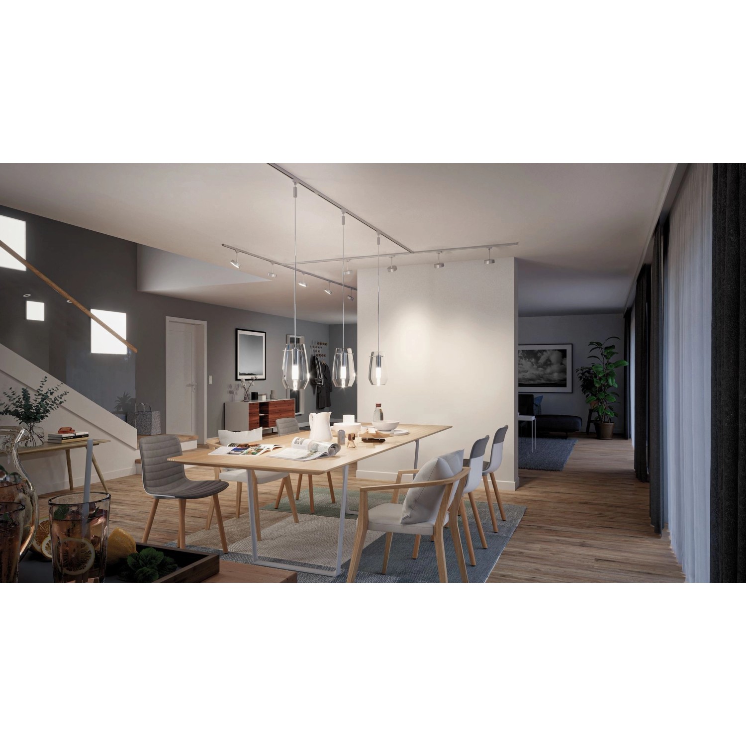 Paulmann URail Spotadapter in Chrom matt für Schienensysteme im Wohnraum.