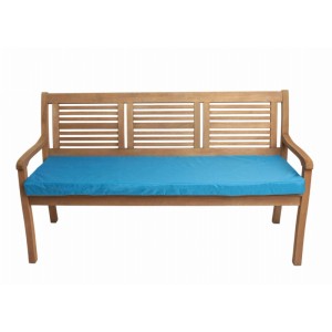 Blaues Setgarden Kissen 110x50 für 2-Sitzer Gartenbank, bequeme Sitzauflage.