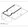 U-Form Stützenschuh zum Aufschrauben, 81x150x60mm, feuerverzinkt für 80mm Pfosten.